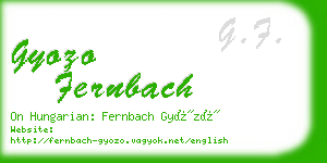 gyozo fernbach business card